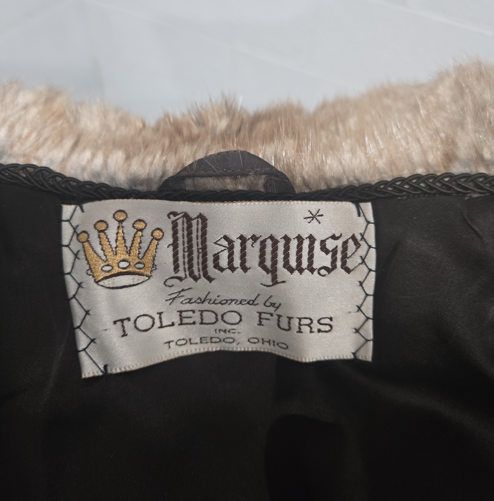 VTG 80s Luxury Mink Fur Swing Coat Small Medium Glam Mobwife - Picture 10 of 10